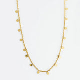 Gold - Disc Chain Necklace 16"