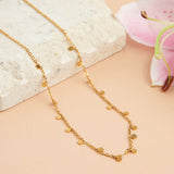 Gold - Disc Chain Necklace 16"