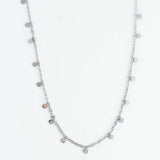 Silver - Disc Chain Necklace 16"