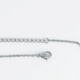 Silver - Disc Chain Necklace 16"