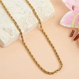 Gold - Twisted Chain Necklace