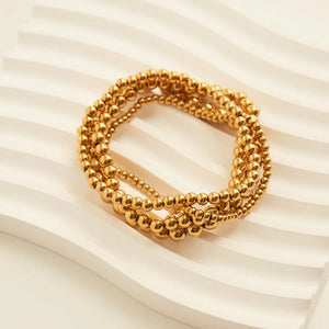 Gold - Narelle Waterproof Stretch Ball Bracelet Set
