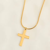 Gold - Dainty Cross Waterproof Necklace