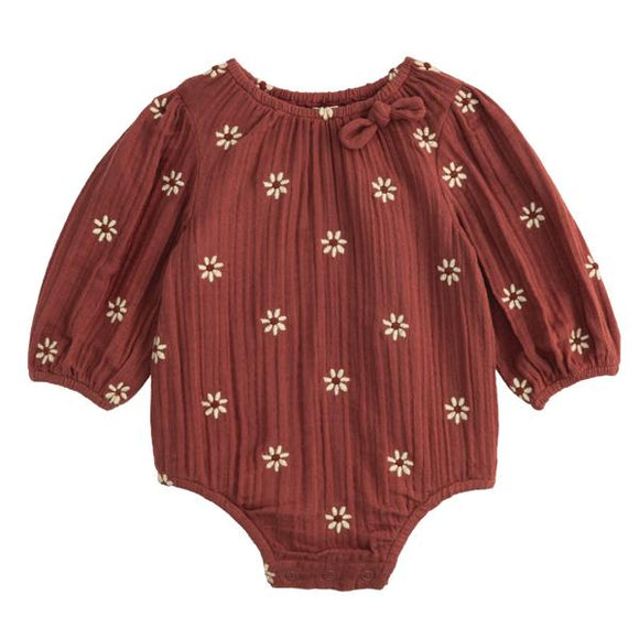 Embroidered Daisy Crinkle Gauze Bubble