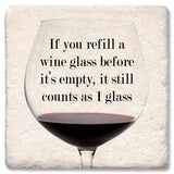 If you refill a Wine Glass Coaster