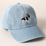 Blue - French Bulldog Embroidered Hat