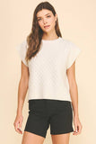 Ivory Diamond Cable Knit Sweater