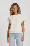 Cream Short Sleeve Scuba Top