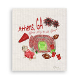 Georgia Football Pattern: Dishtowel