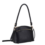 Taupe Double Compartment Braided Handle Bag