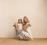 Ivory Block Print Dress