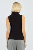 Black Sleeveless Turtleneck Sweater