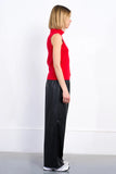 Red Sleeveless Turtleneck