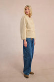 Tan & Gold Button Fur Jacket