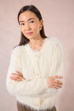 Vanilla Textured Fuzzy Button Front Cardigan