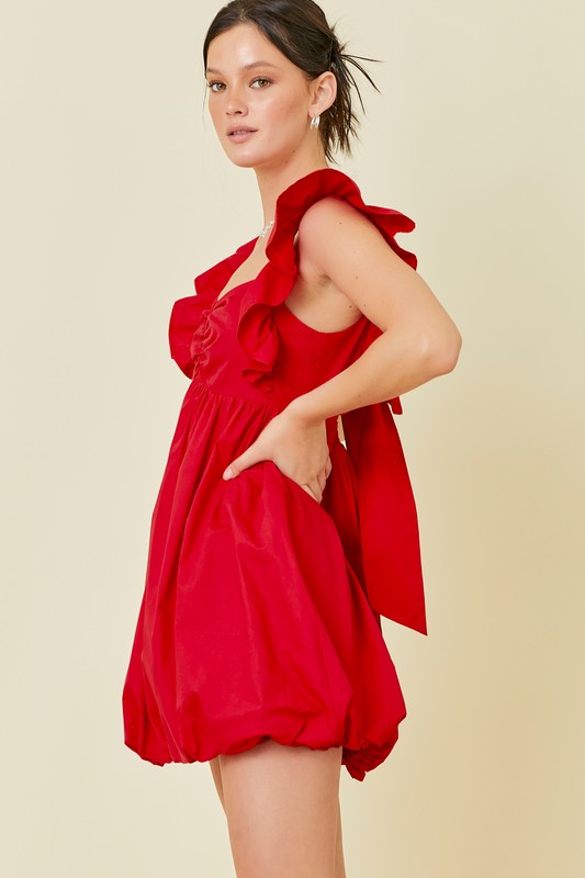 fitted lace wedding dress Red Bubble Hem Dress
