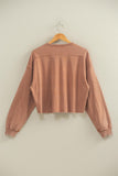 Chestnut Cropped Crewneck Sweatshirt