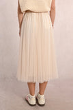 Ivory Sparkle Pleated Tulle Skirt