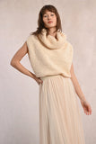 Ivory Sparkle Pleated Tulle Skirt