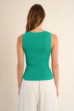 Mint Ribbed Knit Tank Top