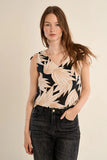 Black & Tan Palms Top