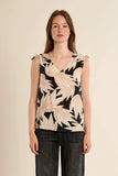Black & Tan Palms Top