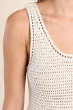 White Crochet Knit Tank Top
