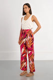 Pink & Red Wide Leg Pants