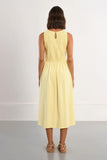 Butter Yellow Cotton Smocked Dress