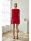 Red Crochet Tank Top