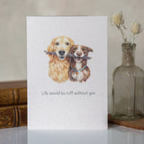Dog Cute Anniversary Card | Watercolor | Recycled Paper