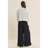 Navy & White Bow Sweater