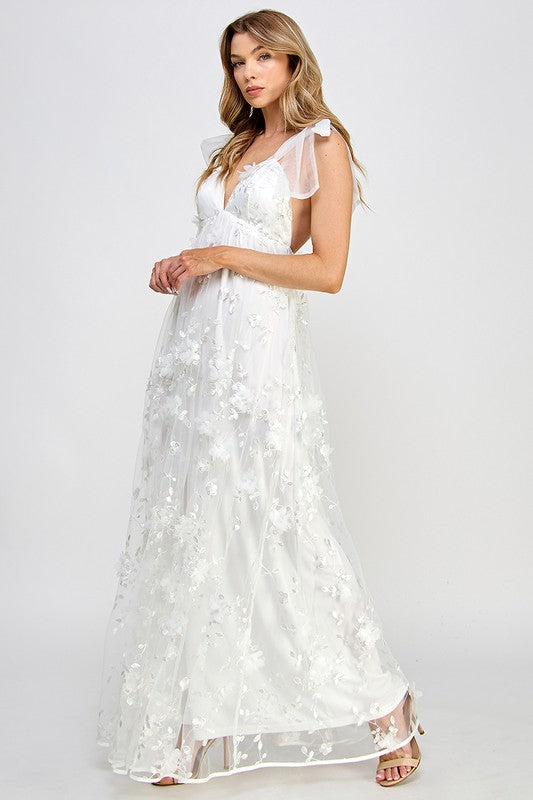 embellished maxi dress white White Embellished Maxi Dress – Fashion Cupcake