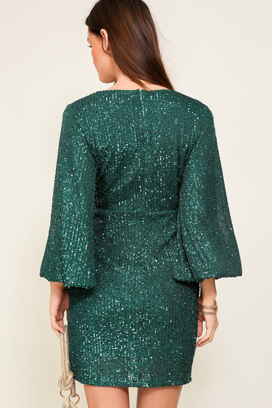 Emerald City Long Sleeve Sequin Dress Fashion Cupcake Emerald City Long Sleeve Sequin Dress Fashion Cupcake