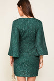 Emerald City Long Sleeve Sequin Dress