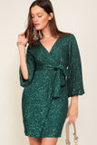 Emerald City Long Sleeve Sequin Dress