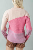 Angle Color Block Knit Sweater