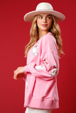 Pink Santa Sequin Long Sleeve