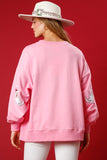 Pink Santa Sequin Long Sleeve