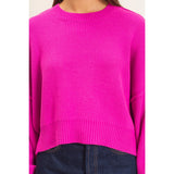 Bright Pink Drop Shoulder Sweater