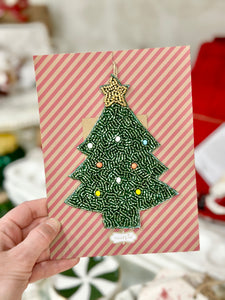 Tree Beaded Card Ornament