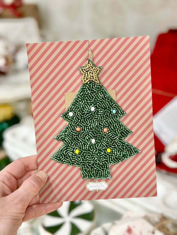 Tree Beaded Card Ornament