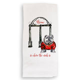 Bulldog with Arches: Dishtowel