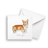 I Love You Corgi: Dishtowel