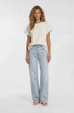 Cream Short Sleeve Scuba Top