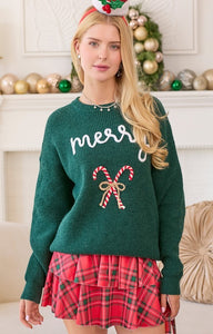 Dark Green Merry Sweater