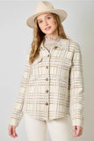 Neutral Check Pattern Shacket