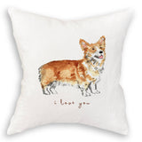 I Love You Corgi: Dishtowel