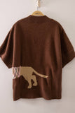 Brown Dachshund  Short Sleeve Top