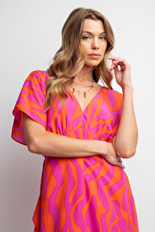 Bright Pink & Orange Flowy Maxi – Fashion Cupcake